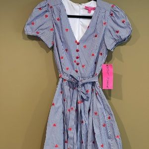 Betsey Johnson Red White and Blue Sweetheart Dress
